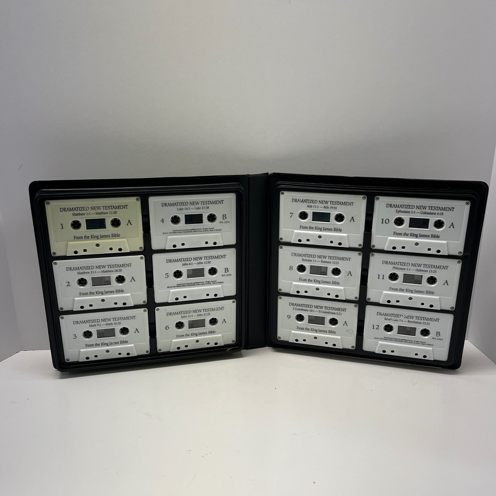 World Bible Publishers Dramatized New Testament KJV 12 Cassette Tape Set VTG 90s - Picture 2 of 7
